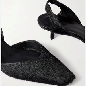 LOULOU STUDIO
Emisa Calf Hair Slingback Pumps In Black 40